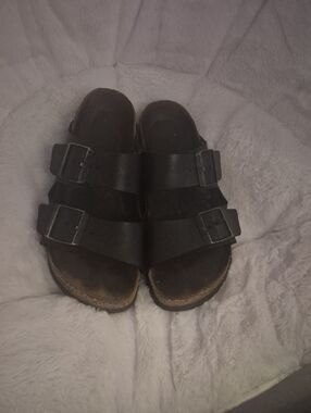 Birkenstock Black Double-Strap Buckle Sandals